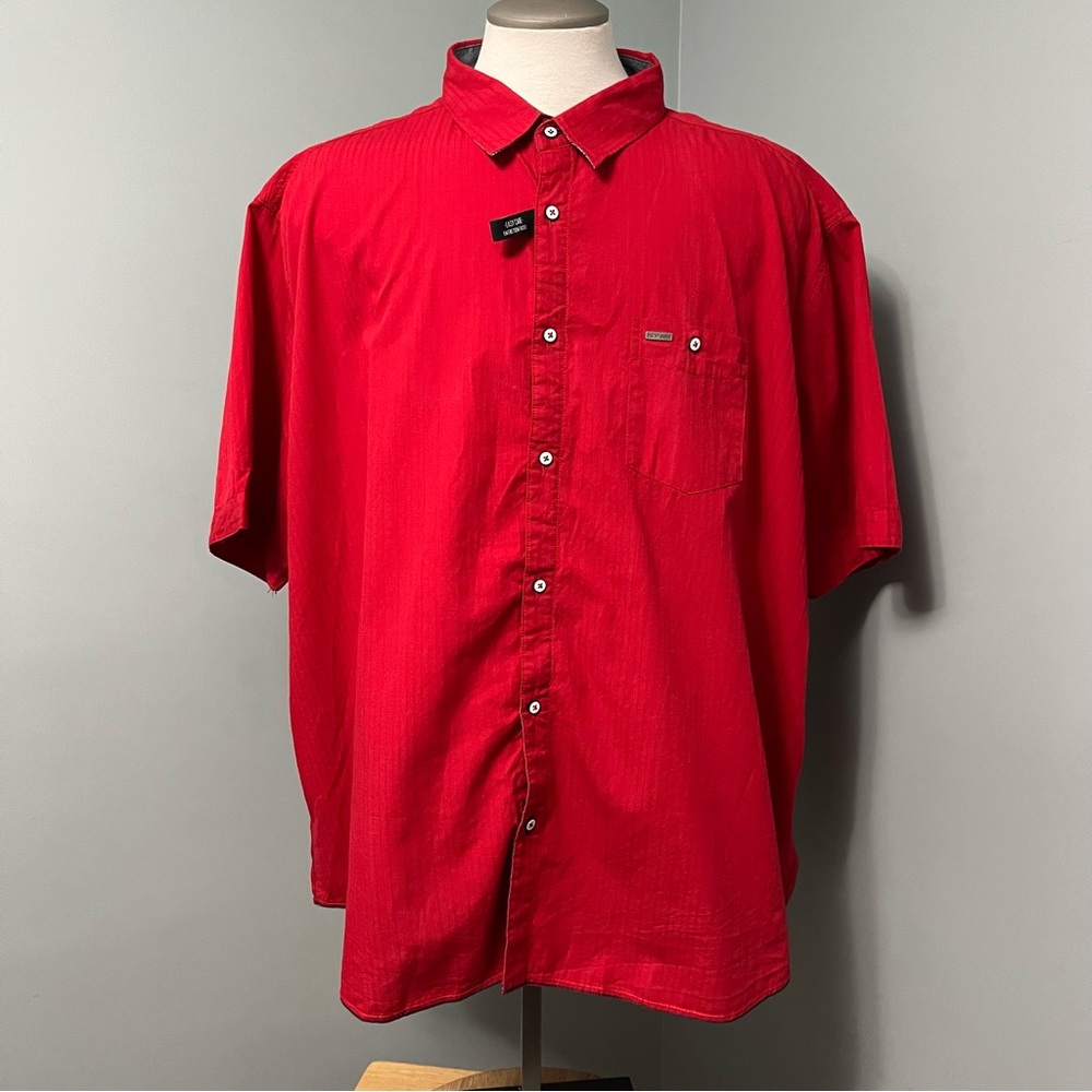 POINT ZERO gold mens 4X orange label classic fit button down short sleeves